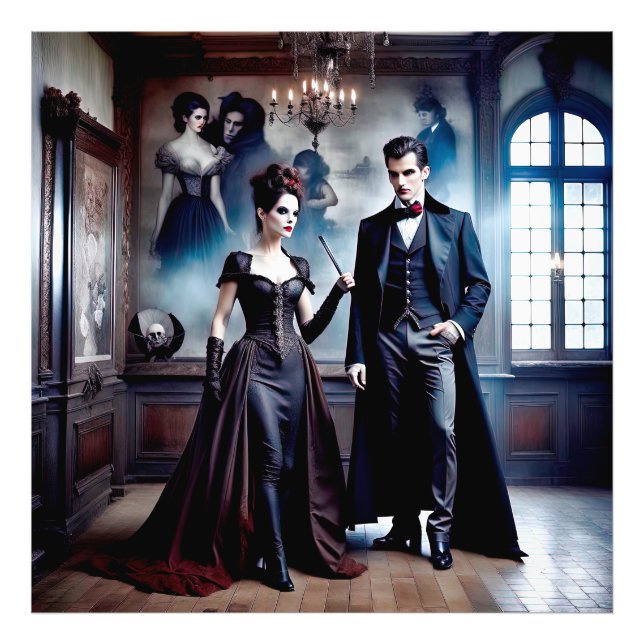 Gorgeus Victorian Vampires Fototryck (Framsidan)