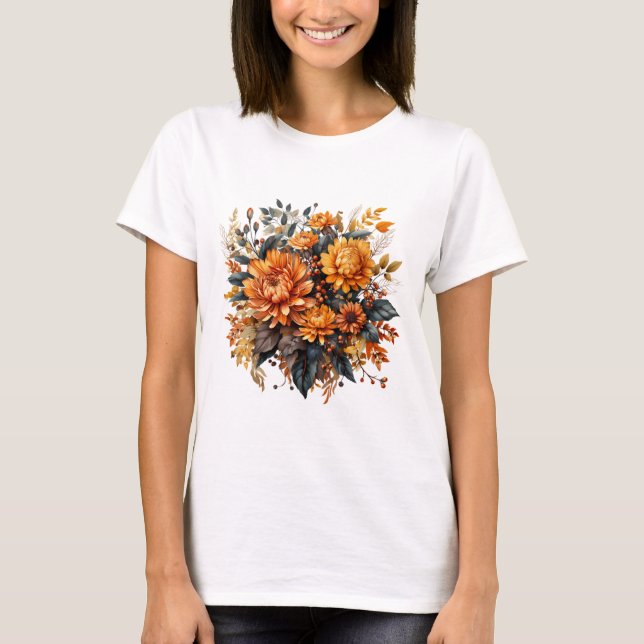 Gorgisk Blommigt T Shirt (Framsida)