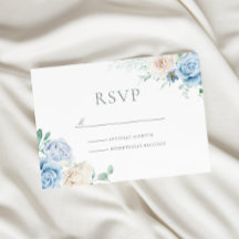 Gorgisk botanisk vit och blå Blommigt Bröllop