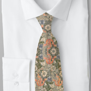 Gorgisk botanticals Blommigt Grått Orange Olive Slips