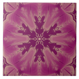 Gorgisk exotisk blomma Lila Shades Kakelplatta