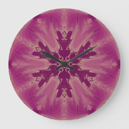 Gorgisk exotisk blomma Lila Shades Stor Klocka