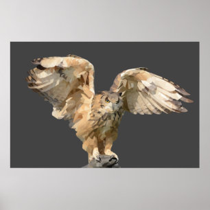 Gorgisk Geometric Art Uggla Poster