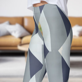 Gorgisk Grått-tonad Abstrakt Leggings