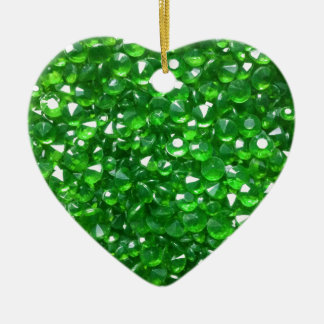 Gorgisk Grönt Crystals Ceramic Heart Ornament