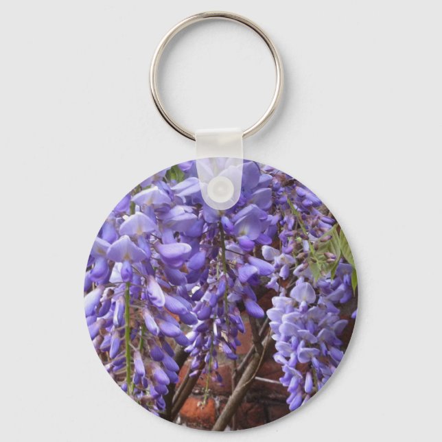 Gorgisk lätt lila Wisteria blommar Nyckelring (Framsida)