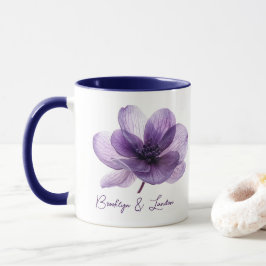 Gorgisk Lila Flower Bröllop Mugg