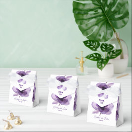 Gorgisk Lila Flower Bröllop Presentaskar