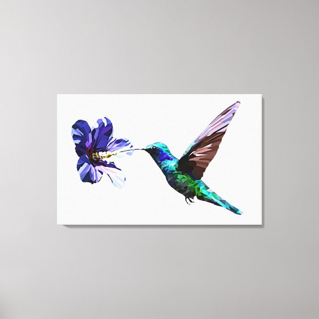 Gorgisk minimal Hummingbird/Hibiscus Canvas (Framsida)