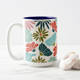 Gorgisk modern blomma Två-Tonad mugg