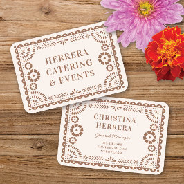Gorgisk Neutralt Papel Picado Catering Stylist Visitkort