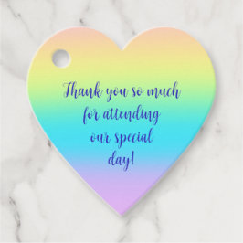 Gorgisk Pastel Rainbow Gradient Bröllop Gåvor Etiketter