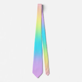 Gorgisk Pastel Rainbow Gradient Bröllop Necktie Slips