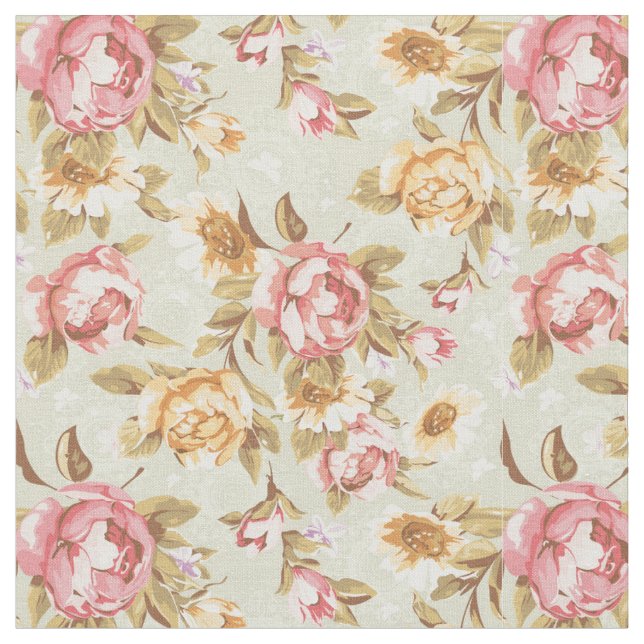 Gorgisk Vintage Pastel Ro Tyg (Närbild)