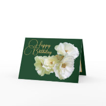 Gorglig Chic Vit ros Blommigt Bouquet Birthday