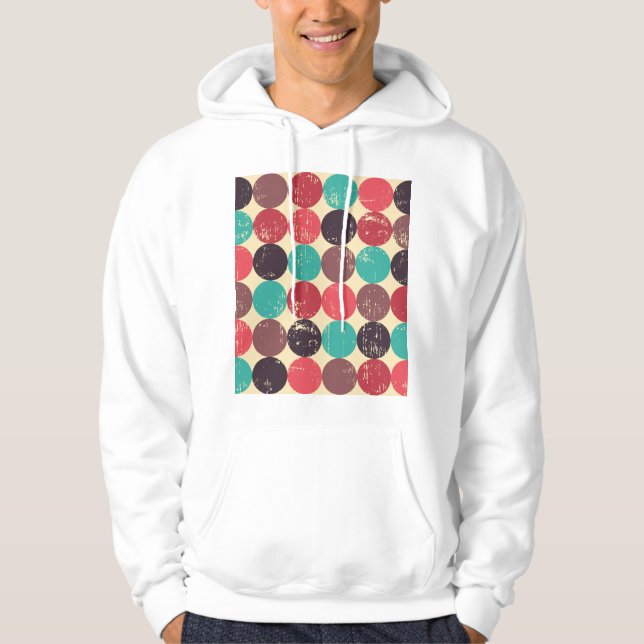 Gorglig cirkel Mönster Tapet Hoodie (Framsida)