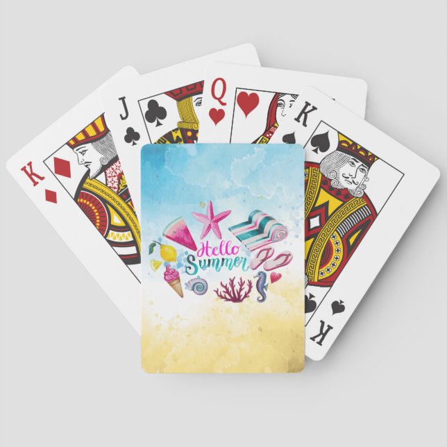Gorglig Coola Hej Sommar Casinokort (Baksidan)