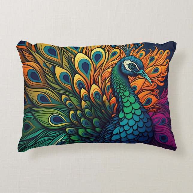 Gorglig färglös boskap, Art Deco Stil Prydnadskudde (Framsidan)