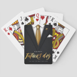 Gorglig Guld White Black Lycklig Fars dag Casinokort