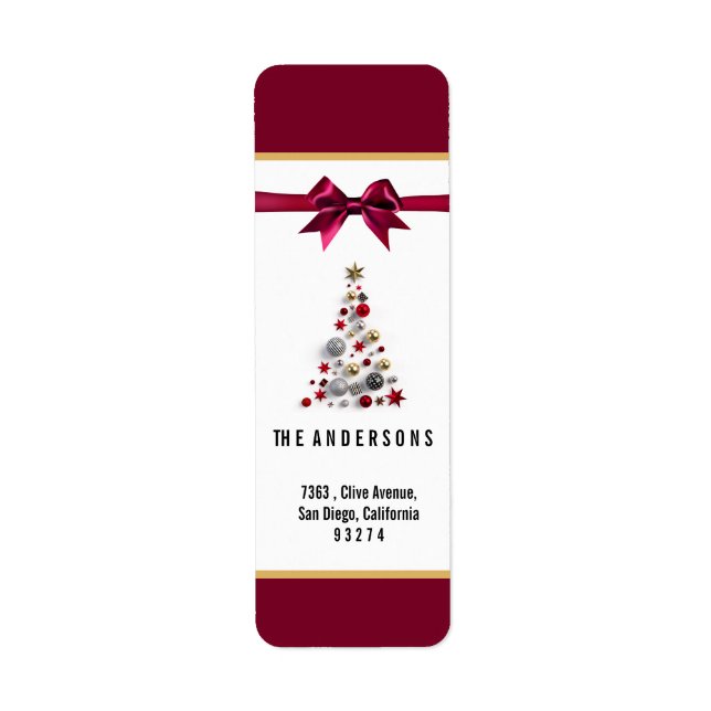 Gorglig jul returadress etikett (Framsidan)