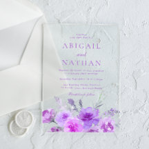 Gorglig Lila Lavender Blommigt Bröllop