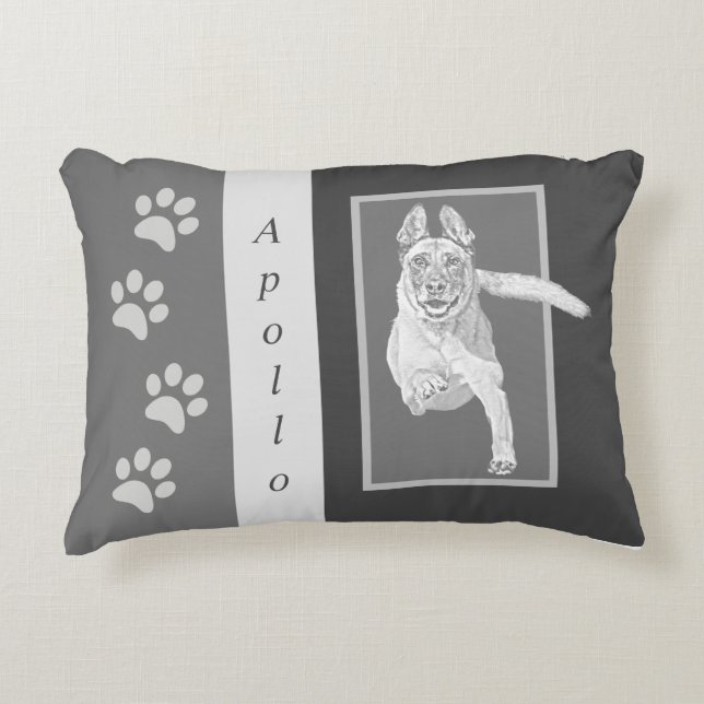 Gorglig penna belgisk malinois accent Pillow Prydnadskudde (Framsidan)