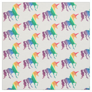 Gorglig regnbågsfärgad Unicorn Silhouette Tyg