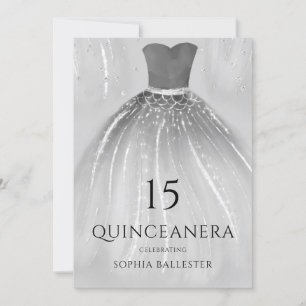 Gorglig Sjöjungfru Dress Quinceanera Party Inbjudningar