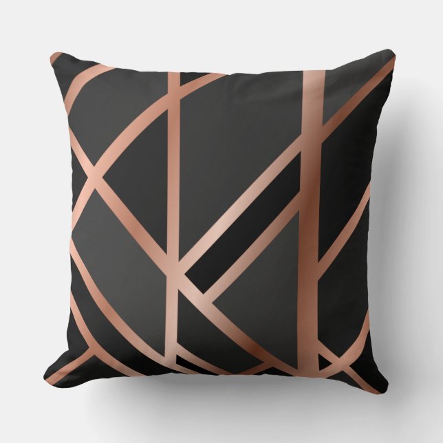 Gorglig svart/Guld marble Reversible Pillow Kudde (Framsida)