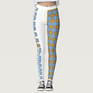 Gorgligt Argentina Flagga och Sol Leggings