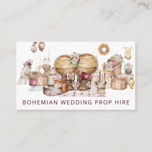 Gorgligt Bohemian Boho Thed Bröllop prop Hire Visitkort