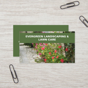 Gorgligt Gräsmatta Photo Landscaping II-Affärskort Visitkort