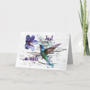 Gorgligt hälsningskort för Hummingbird/Hibiscus Kort