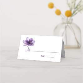 Gorgligt Lila Flower Bröllop-platskort Placeringskort