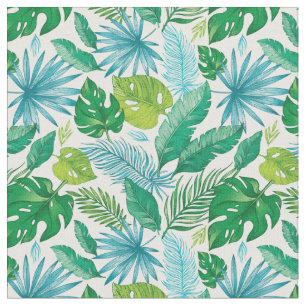 Gorgligt Tropical Jungle Handflatan Löv Tyg