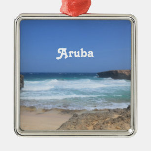Gorgligt Vinkarare krasch i Aruba Julgransprydnad Metall