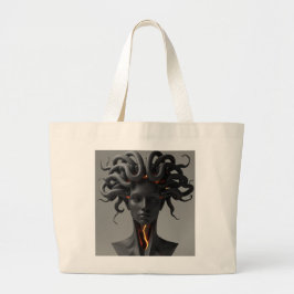 Gorgon Abstract Graphite Tote Bag Jumbo Tygkasse