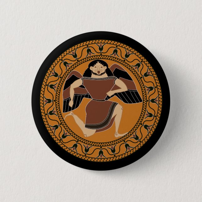 Gorgon: Terracotta kylix Siana kopp Knapp (Framsida)