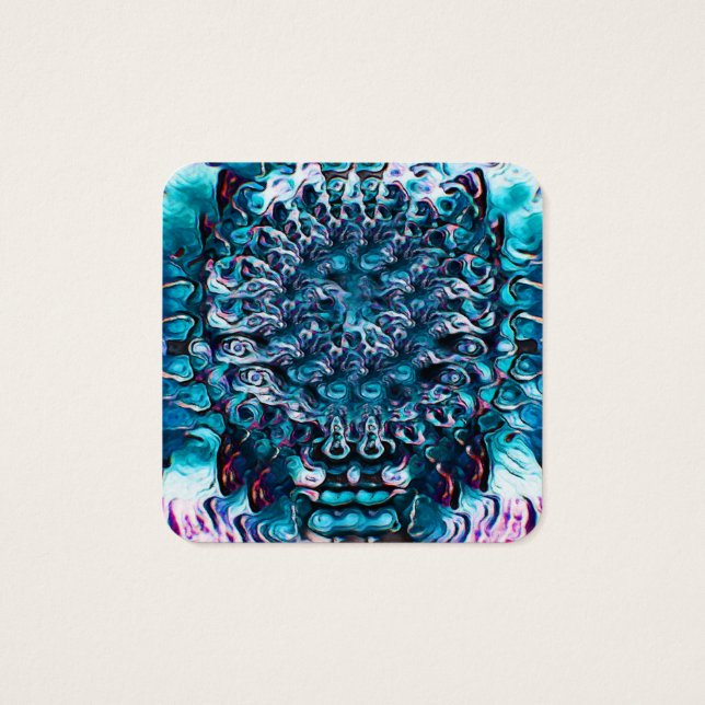 Gorgonhuvudet Fyrkantigt Visitkort (Baksida)