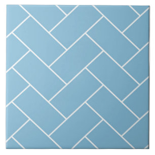Gorgöst Blue Herringbone Design Ceramic Tile. Kakelplatta