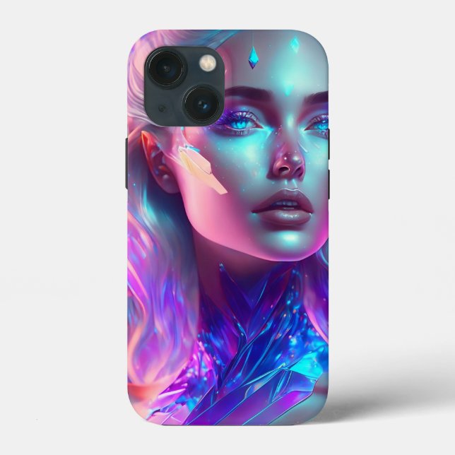 Gorgous Ai Art Söt Isig Glass som Woman (Baksida)
