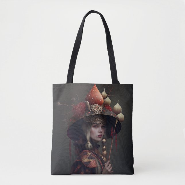 Gorgous Amanita Mushroom Witchy Tote Tygkasse (Framsida)