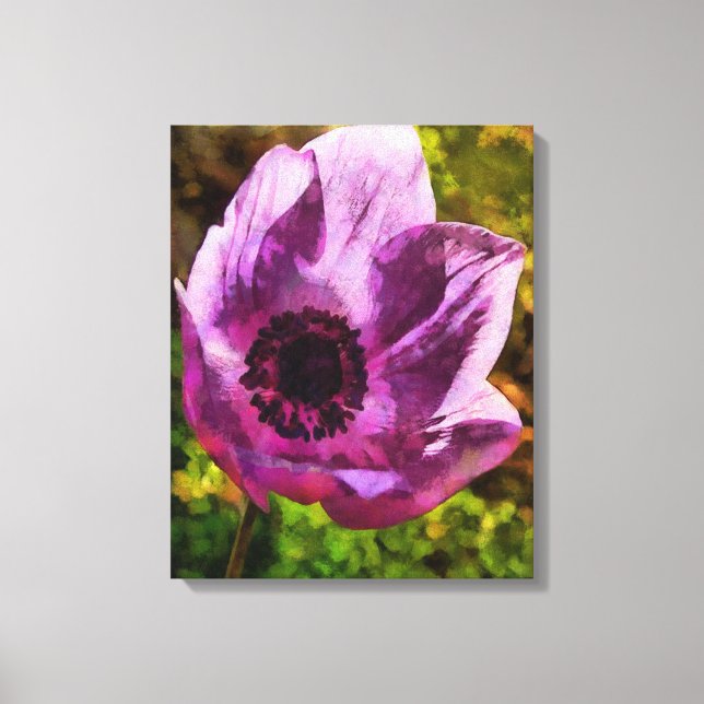 Gorgous Anemone Coronaria Wildblommålning Canvastryck (Framsida)