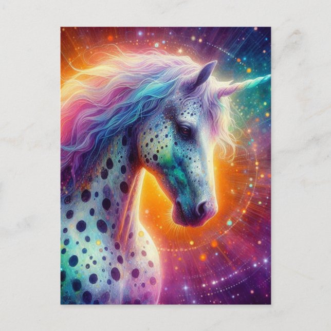 Gorgous Appaloosa Unicorn Vykort (Framsida)