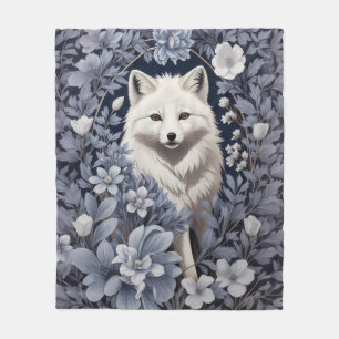 Gorgous Arctic Fox William Morris Inspired Fleecefilt