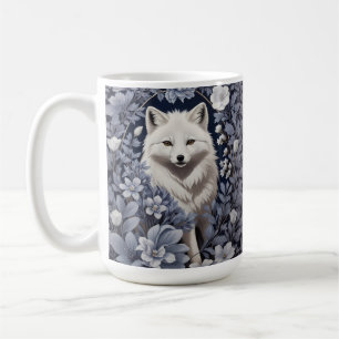 Gorgous Arctic Fox William Morris Inspired Kaffemugg