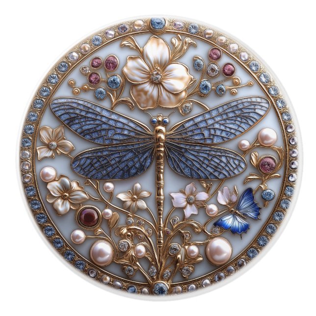 Gorgous Art Deco Dragonfly Knopp (Framsidan)