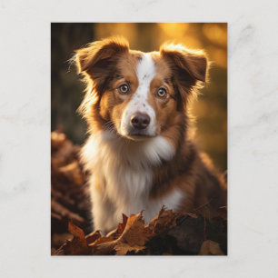 Gorgous Autumn Austrailian Shepherd Vykort