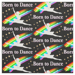 Gorgous Ballerina och Dancer Rainbow Fabric Tyg