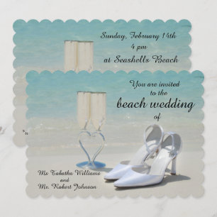 Gorgous Beach Wedding-inbjudan Inbjudningar